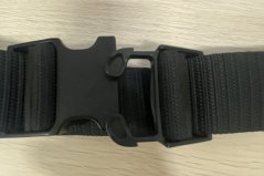 Opasek svrchní černý s přezkou, vel. cca 100cm, šířka 5cm, použitý