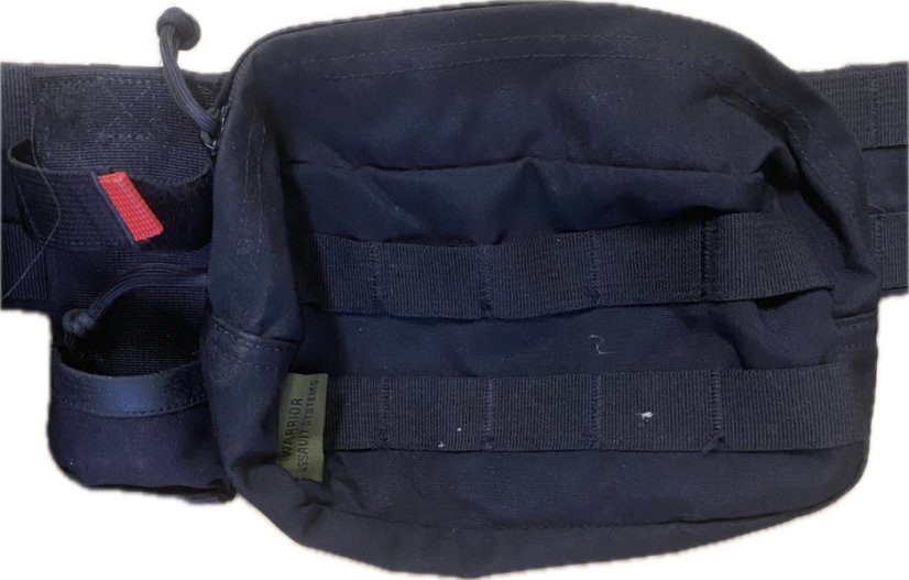 Taktický opasek Low profile molle Warrior s Cobra sponou, použitý +sumky super akce