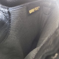Boty kožené vysoké FRANCOUZSKÉ GORE-TEX ČERNÉ