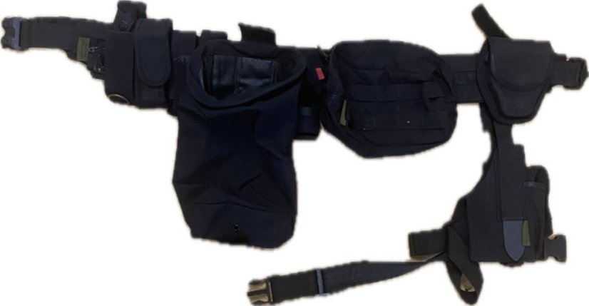 Taktický opasek Low profile molle Warrior s Cobra sponou, použitý +sumky super akce