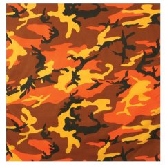 Šátek 55 x 55 cm SAVAGE ORANGE CAMO
