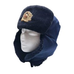 Beranice NVA MARINE důstojnická se zlatým odznakem MODRÁ