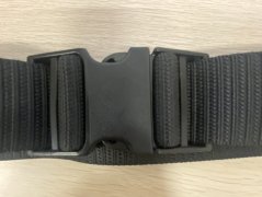 Opasek svrchní černý s přezkou, vel. cca 100cm, šířka 5cm, použitý
