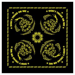Šátek DON´T TREAD ON ME 55 x 55 cm ČERNÝ
